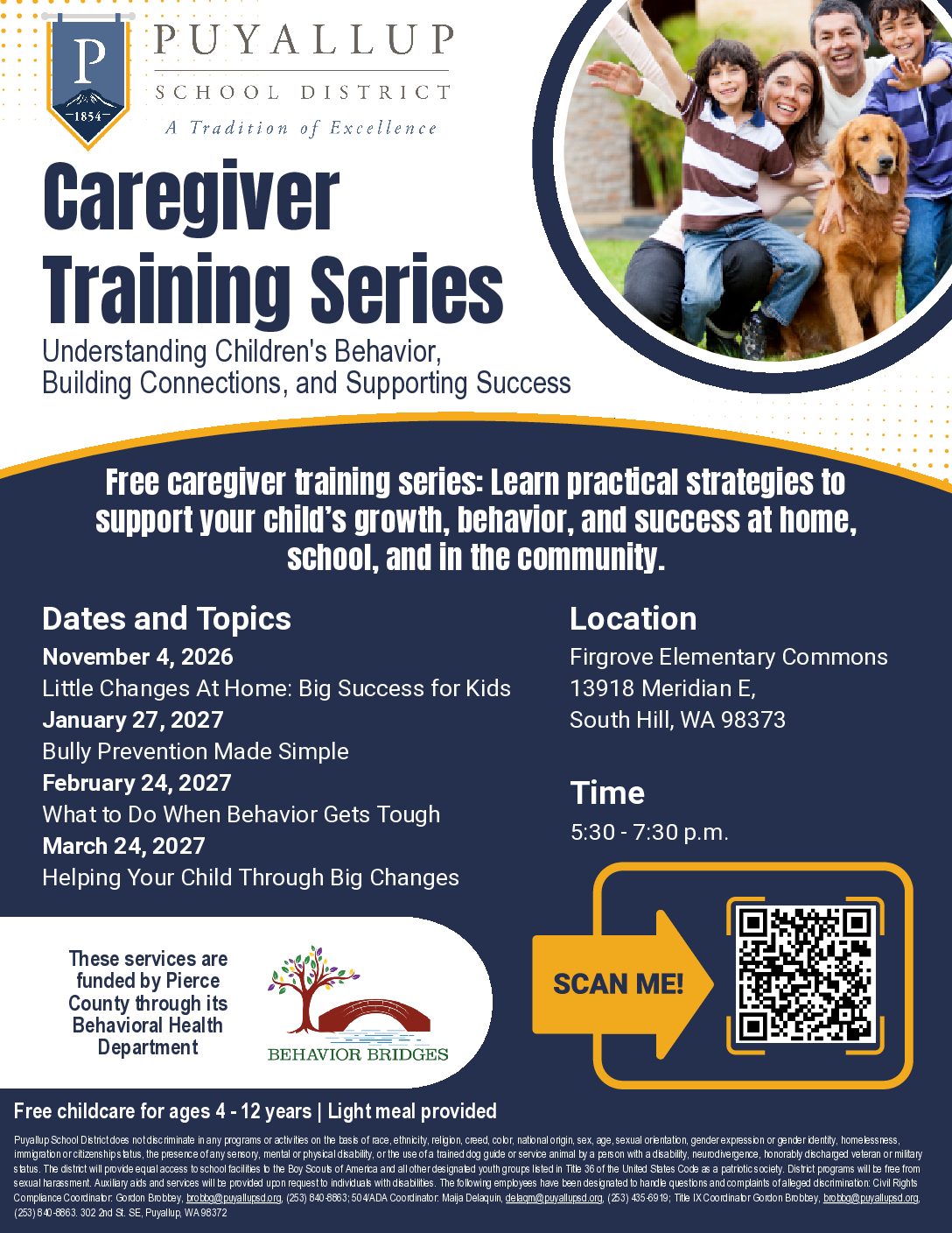Caregiver Training Series: Understanding Children’s Behavior, Building Connections, and Supporting Success